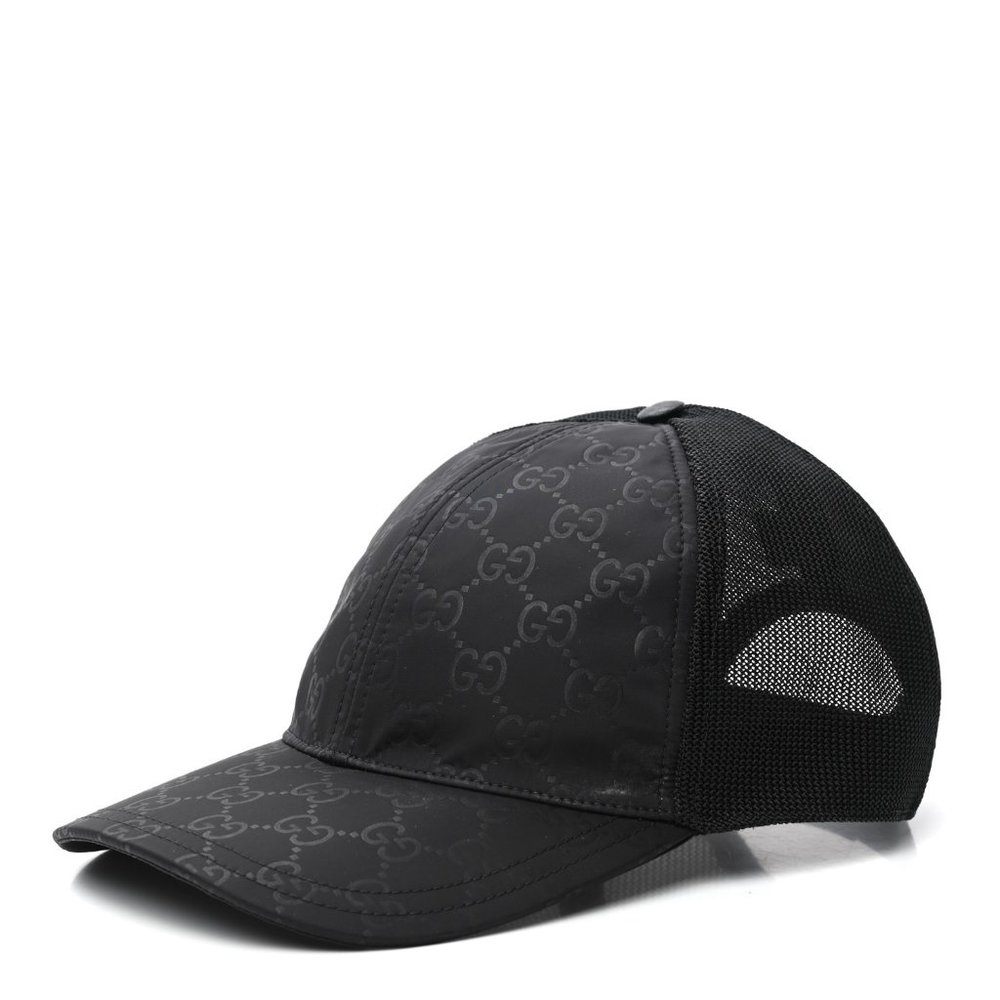 Gucci black monogram baseball cap